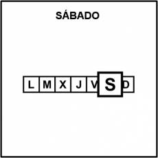 SÁBADO - Pictograma (blanco y negro)