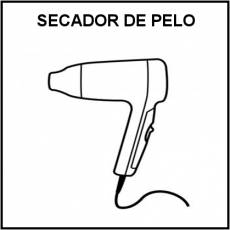 SECADOR DE PELO - Pictograma (blanco y negro)