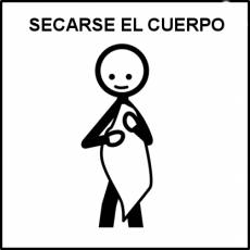 SECARSE EL CUERPO - Pictograma (blanco y negro)