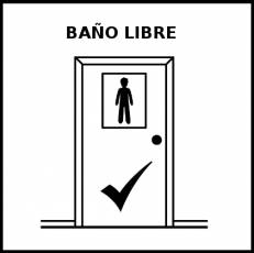 BAÑO LIBRE - Pictograma (blanco y negro)