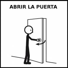 ABRIR LA PUERTA - Pictograma (blanco y negro)