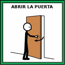 ABRIR LA PUERTA - Pictograma (color)