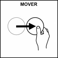 MOVER - Pictograma (blanco y negro)