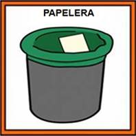 PAPELERA (INTERIOR) - Pictograma (color)