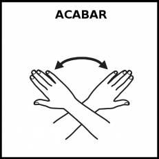 ACABAR - Pictograma (blanco y negro)