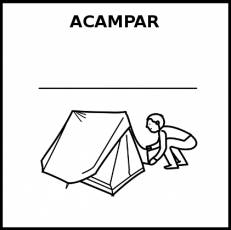 ACAMPAR - Pictograma (blanco y negro)