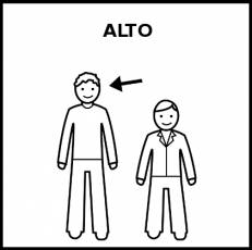 ALTO - Pictograma (blanco y negro)