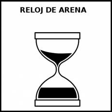 RELOJ DE ARENA - Pictograma (blanco y negro)