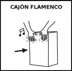 CAJÓN FLAMENCO - Pictograma (blanco y negro)