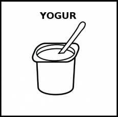 YOGUR - Pictograma (blanco y negro)