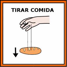 TIRAR COMIDA - Pictograma (color)