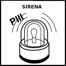 SIRENA (SONIDO DE AVISO) - Pictograma (blanco y negro)