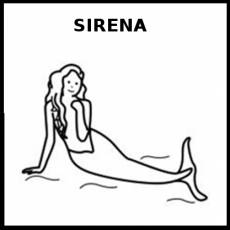 SIRENA (MITOLOGÍA) - Pictograma (blanco y negro)