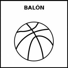 BALÓN (DE BALONCESTO) - Pictograma (blanco y negro)