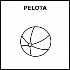 PELOTA - Pictograma (blanco y negro)