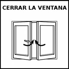 CERRAR LA VENTANA - Pictograma (blanco y negro)