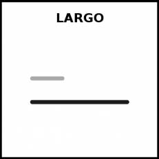 LARGO - Pictograma (blanco y negro)