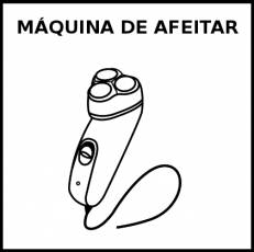 MÁQUINA DE AFEITAR - Pictograma (blanco y negro)