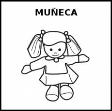 MUÑECA (JUGUETE) - Pictograma (blanco y negro)