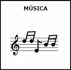 MÚSICA - Pictograma (blanco y negro)