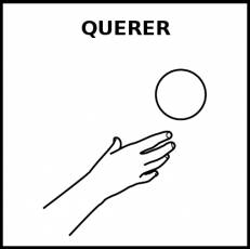 QUERER (DESEAR ALGO) - Pictograma (blanco y negro)