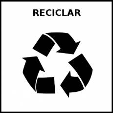 RECICLAR - Pictograma (blanco y negro)