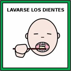 LAVARSE LOS DIENTES - Pictograma (color)
