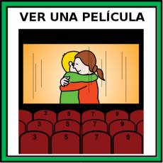 VER UNA PELÍCULA - Pictograma (color)