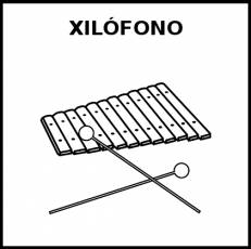 XILÓFONO - Pictograma (blanco y negro)