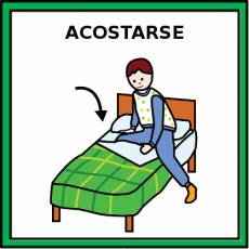 ACOSTARSE - Pictograma (color)