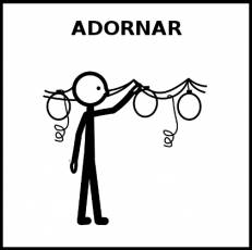 ADORNAR - Pictograma (blanco y negro)