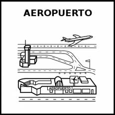 AEROPUERTO - Pictograma (blanco y negro)