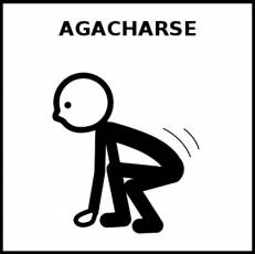 AGACHARSE - Pictograma (blanco y negro)