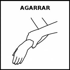 AGARRAR - Pictograma (blanco y negro)