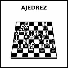 AJEDREZ - Pictograma (blanco y negro)