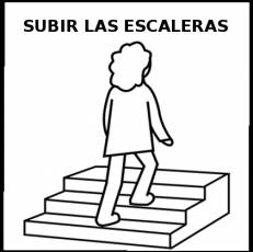 SUBIR LAS ESCALERAS - Pictograma (blanco y negro)