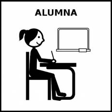 ALUMNA - Pictograma (blanco y negro)