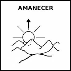 AMANECER - Pictograma (blanco y negro)