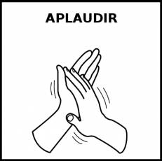 APLAUDIR - Pictograma (blanco y negro)