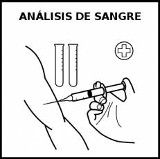 ANÁLISIS DE SANGRE - Pictograma (blanco y negro)