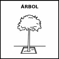 ÁRBOL - Pictograma (blanco y negro)