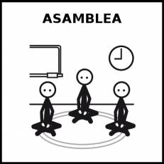 ASAMBLEA - Pictograma (blanco y negro)