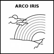 ARCO IRIS - Pictograma (blanco y negro)
