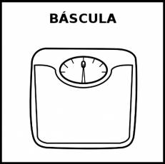 BÁSCULA (BAÑO) - Pictograma (blanco y negro)