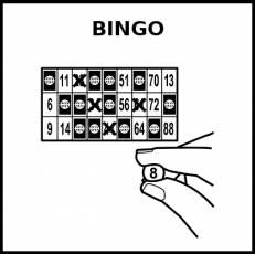 BINGO - Pictograma (blanco y negro)