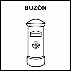 BUZÓN - Pictograma (blanco y negro)