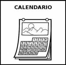 CALENDARIO - Pictograma (blanco y negro)