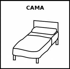 CAMA - Pictograma (blanco y negro)