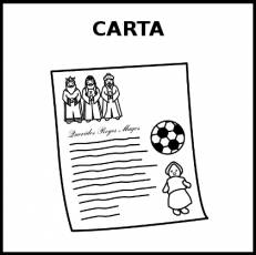 CARTA (REYES MAGOS) - Pictograma (blanco y negro)