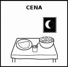 CENA - Pictograma (blanco y negro)